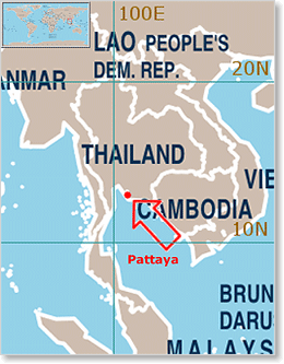Karta Map Pattaya Thailand